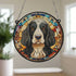 Cocker Spaniel Black & White Stained Glass Effect Suncatcher